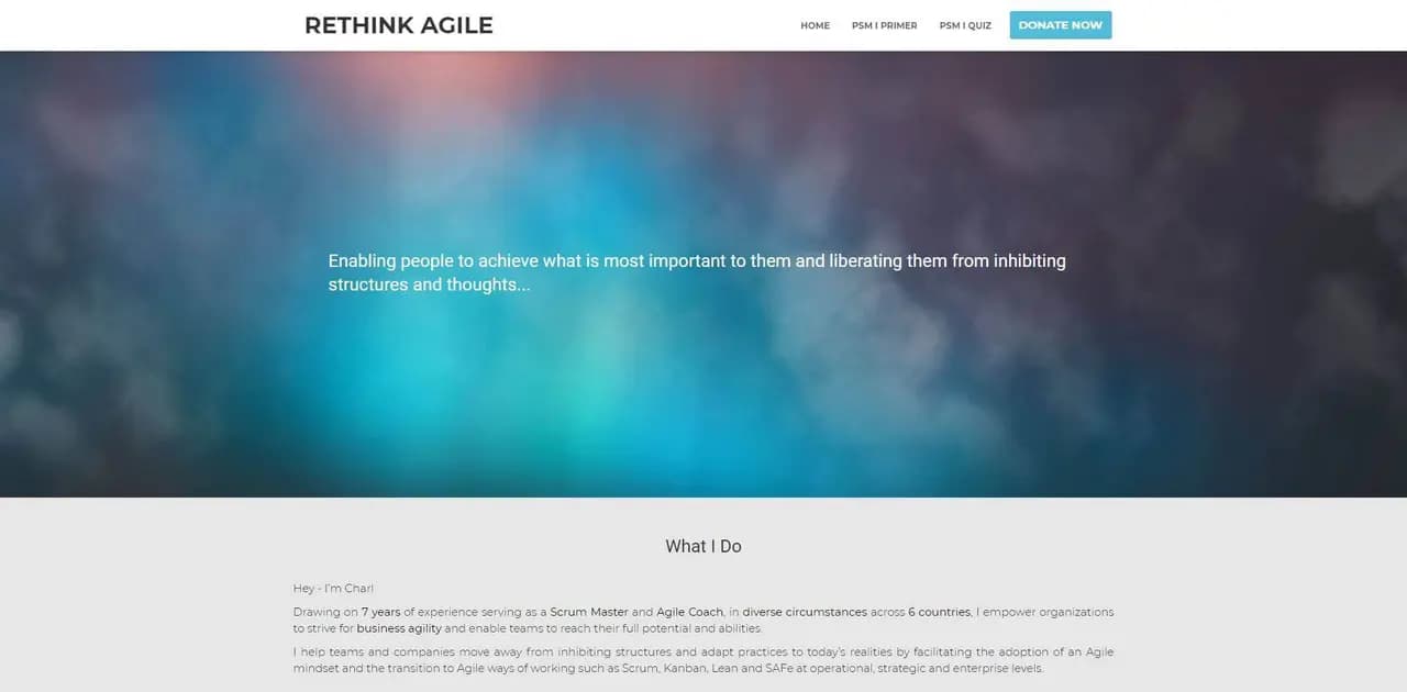 Rethink Agile - PSM I Scrum certification preparation website